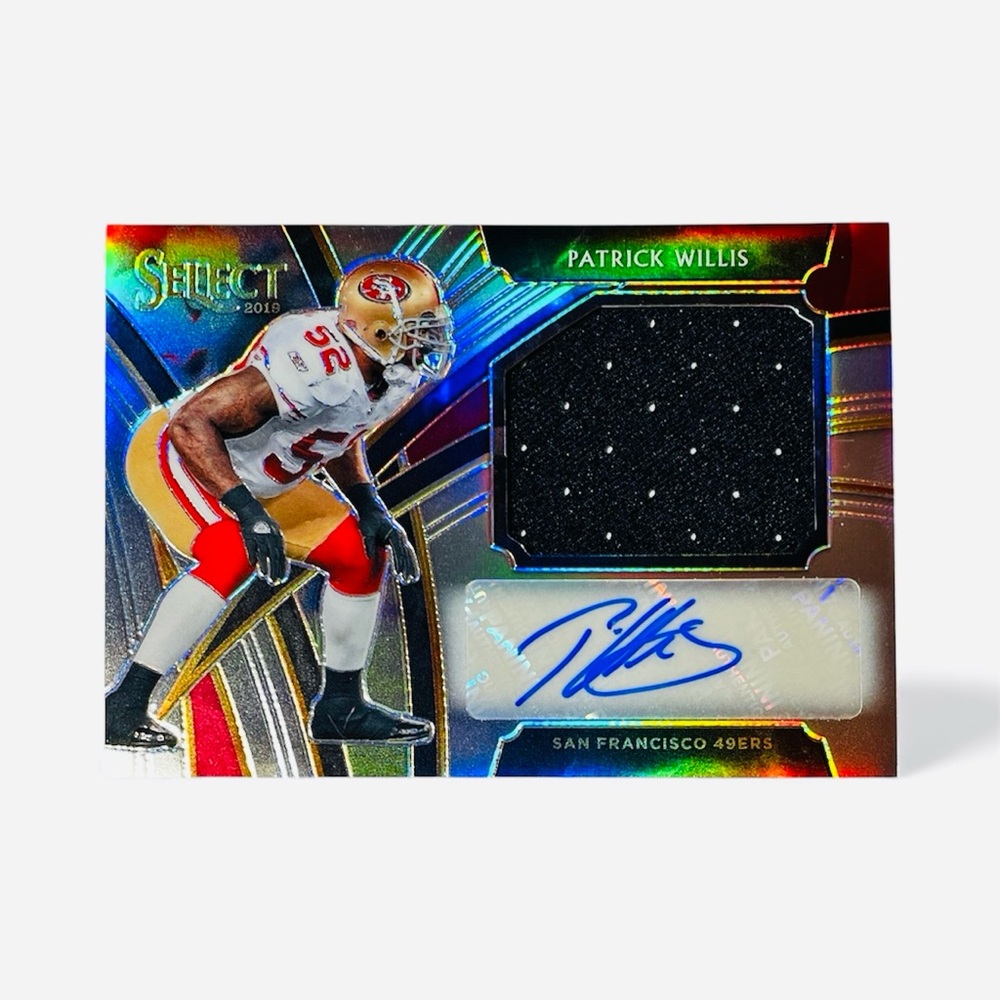 Patrick Willis Select Silver Prizm Patch Auto 54/99 49ers Football NFL